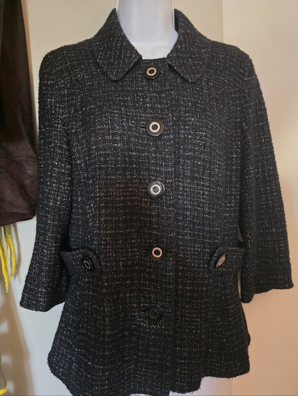 $426 Vtg Tory Burch Wool Fall Winter Knitwear Collection Retired Coat 31082509